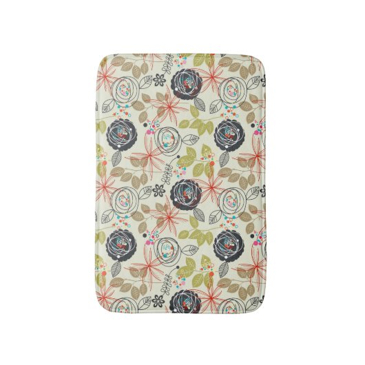 花の背景2 バスマット (正面縦)