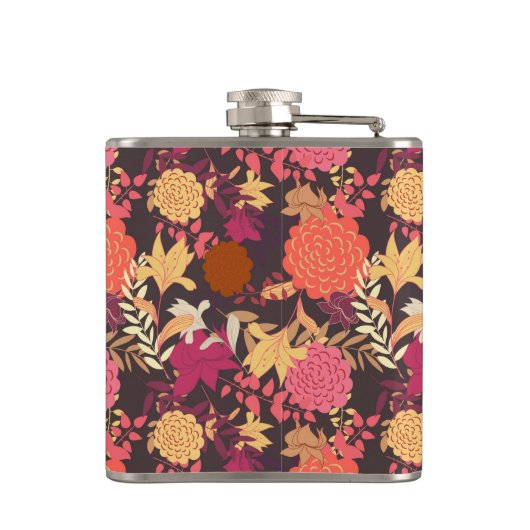 花の背景2 フラスク (裏面)