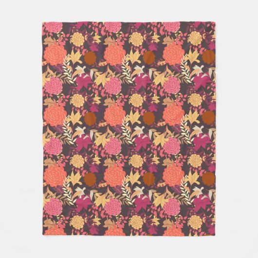 花の背景2 フリースブランケット (正面)