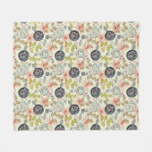 花の背景2 フリースブランケット (正面(横))