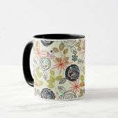 花の背景2 マグカップ (正面左)