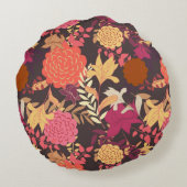 花の背景2 ラウンドクッション (裏面)