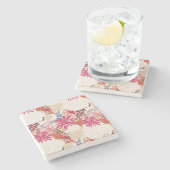 花の背景3 ストーンコースター (横)