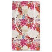 花の背景3 スモールペーパーバッグ (正面)