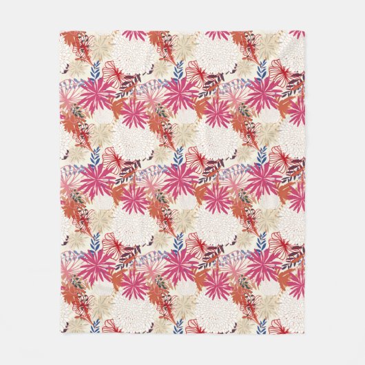 花の背景3 フリースブランケット (正面)