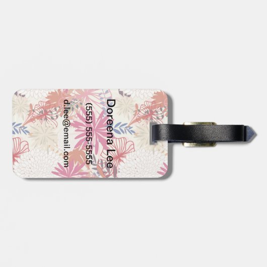 花の背景3 ラゲッジタグ (裏面横)