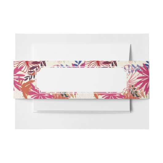 花の背景3 招待状ベリーバンド (正面例)