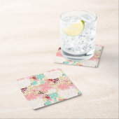 花の背景4 スクエアペーパーコースター (インサイチュ)