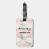 花の背景4 ラゲッジタグ (裏面縦)