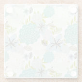 花の背景5 ガラスコースター (裏面)