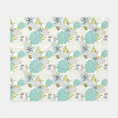 花の背景5 フリースブランケット (正面(横))