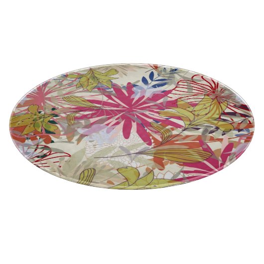 花の背景6 カッティングボード (角)