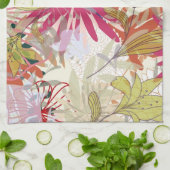 花の背景6 キッチンタオル (折り畳み)