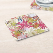 花の背景6 スクエアペーパーコースター (アングル)