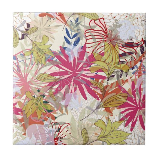 花の背景6 タイル (正面)