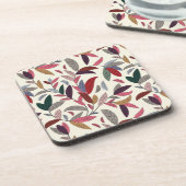 花の背景 コースター (左側)