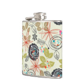 花の背景 フラスク (左)