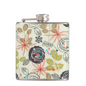 花の背景 フラスク (正面)