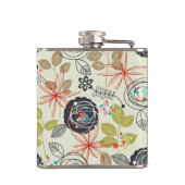 花の背景 フラスク (裏面)