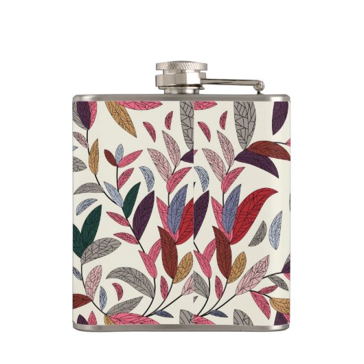 花の背景 フラスク (裏面)