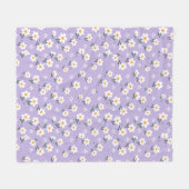 花の背景 フリースブランケット (正面(横))