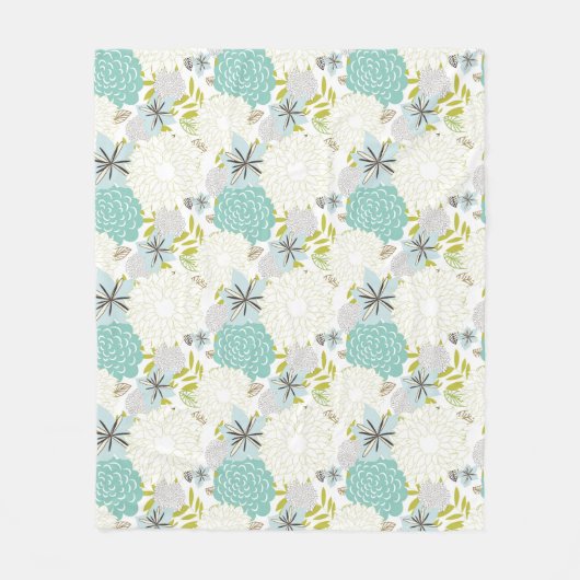 花の背景 フリースブランケット (正面)