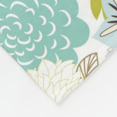 花の背景 フリースブランケット (角)