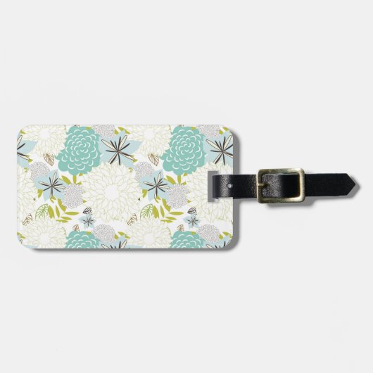 花の背景 ラゲッジタグ (正面横)