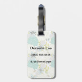 花の背景 ラゲッジタグ (裏面縦)