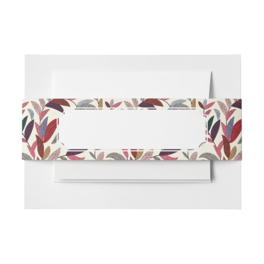 花の背景 招待状ベリーバンド (正面例)