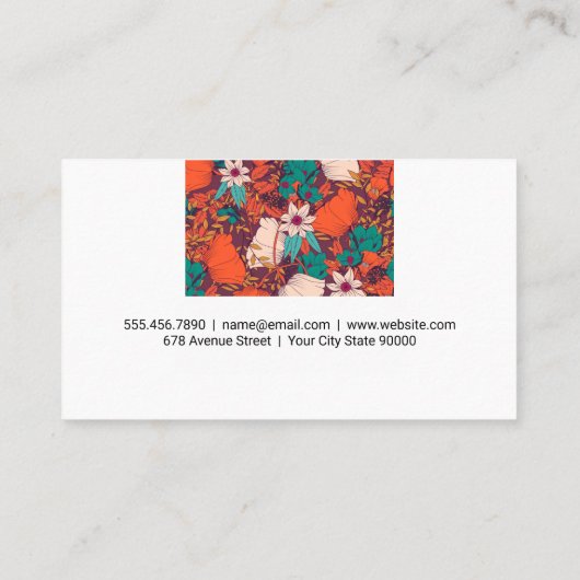 花の背景（高名） 名刺 (裏面)