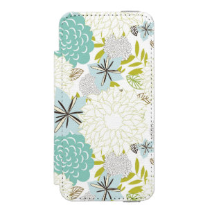 花の背景 iPhone SE/5/5sウォレットケース