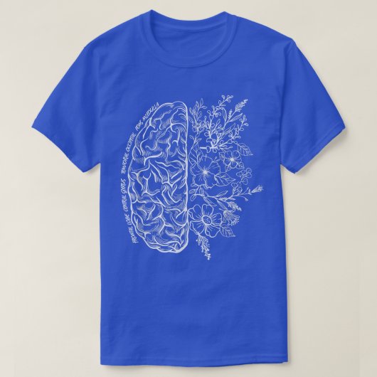 花の脳地図 科学と芸術の神経科学 ニューロン Tシャツ (デザイン正面)