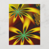 花の自在継手の罰金のフラクタルの芸術 ポストカード (正面)