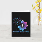 花の自殺防止認識度選択保 カード (黄色い花)