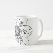 花の自然アート コーヒーマグカップ (正面右)