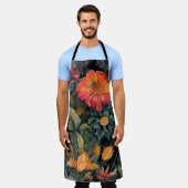 花の自然 エプロン (着用した状態)