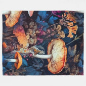 花の自然 フリースブランケット (正面(横))