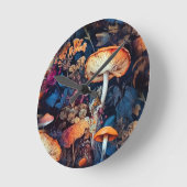 花の自然 ラウンド壁時計 (傾斜)