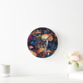 花の自然 ラウンド壁時計 (ホーム)