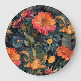 花の自然 ラージ壁時計