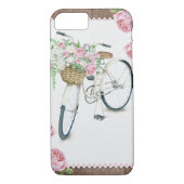 花の自転車の木のヴィンテージの素朴な電話箱 Case-Mate iPhoneケース (裏面)