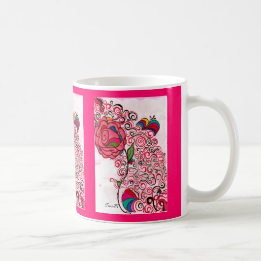 花の至福のマグ コーヒーマグカップ (右)