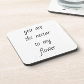 花の花に蜜の懸命プラスチックコースター コースター (左側)