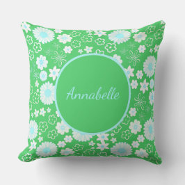花の花の名前カスタム付け クッション