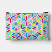 花の花の大柄 – 数々の色 アクセサリーポーチ (正面)