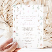 花の花の最初の聖餐式への招待 招待状