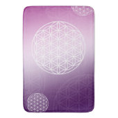 花の花の紫色のベデマット バスマット (正面縦)