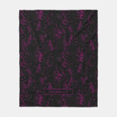 花の花の花の名前のブルゴーニュパーソナライズされたー フリースブランケット (正面)