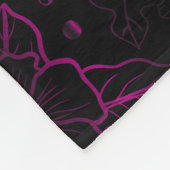 花の花の花の名前のブルゴーニュパーソナライズされたー フリースブランケット (角)